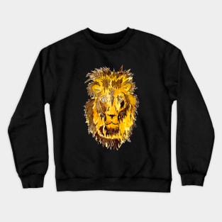 Watercolor Lion Head Crewneck Sweatshirt